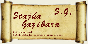 Stajka Gazibara vizit kartica